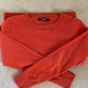 Quince Women's Crewneck Sweater in Rich Orange-Red